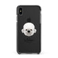 Dandie Dinmont Terrier Personalised Apple iPhone Xs Max Impact Case Black Edge on Black Phone