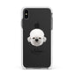 Dandie Dinmont Terrier Personalised Apple iPhone Xs Max Impact Case White Edge on Black Phone