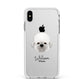Dandie Dinmont Terrier Personalised Apple iPhone Xs Max Impact Case White Edge on Silver Phone