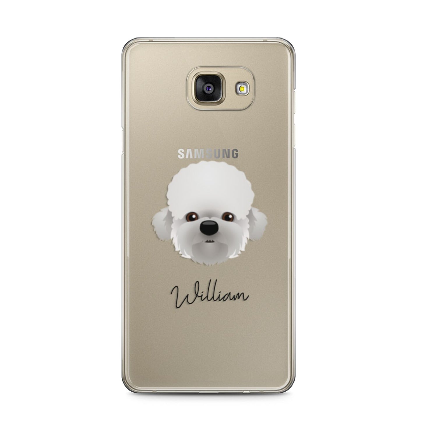 Dandie Dinmont Terrier Personalised Samsung Galaxy A5 2016 Case on gold phone