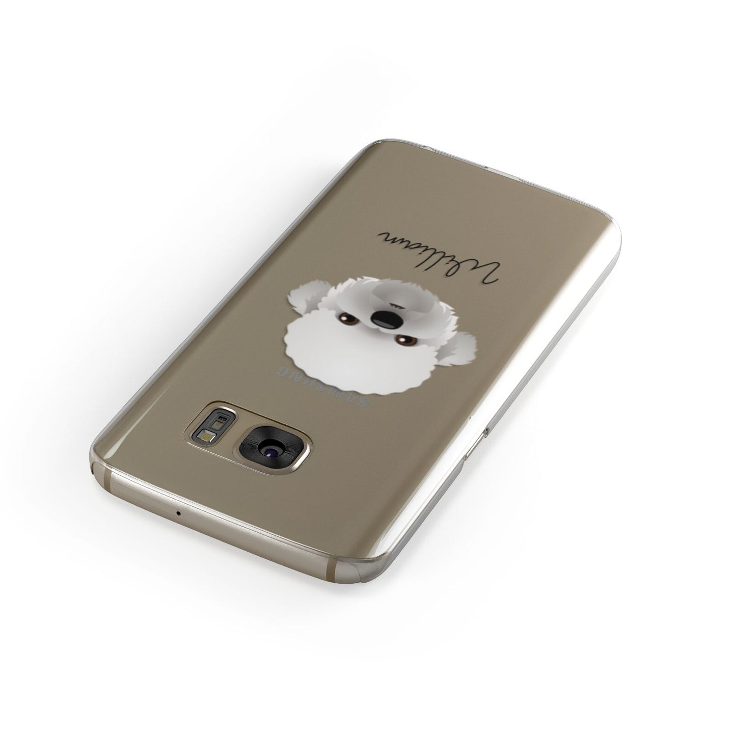 Dandie Dinmont Terrier Personalised Samsung Galaxy Case Front Close Up