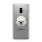 Dandie Dinmont Terrier Personalised Samsung Galaxy S9 Plus Case on Silver phone