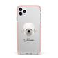 Dandie Dinmont Terrier Personalised iPhone 11 Pro Max Impact Pink Edge Case