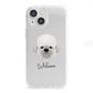 Dandie Dinmont Terrier Personalised iPhone 13 Mini Clear Bumper Case