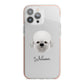 Dandie Dinmont Terrier Personalised iPhone 13 Pro Max TPU Impact Case with Pink Edges