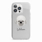 Dandie Dinmont Terrier Personalised iPhone 13 Pro TPU Impact Case with White Edges