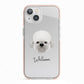 Dandie Dinmont Terrier Personalised iPhone 13 TPU Impact Case with Pink Edges