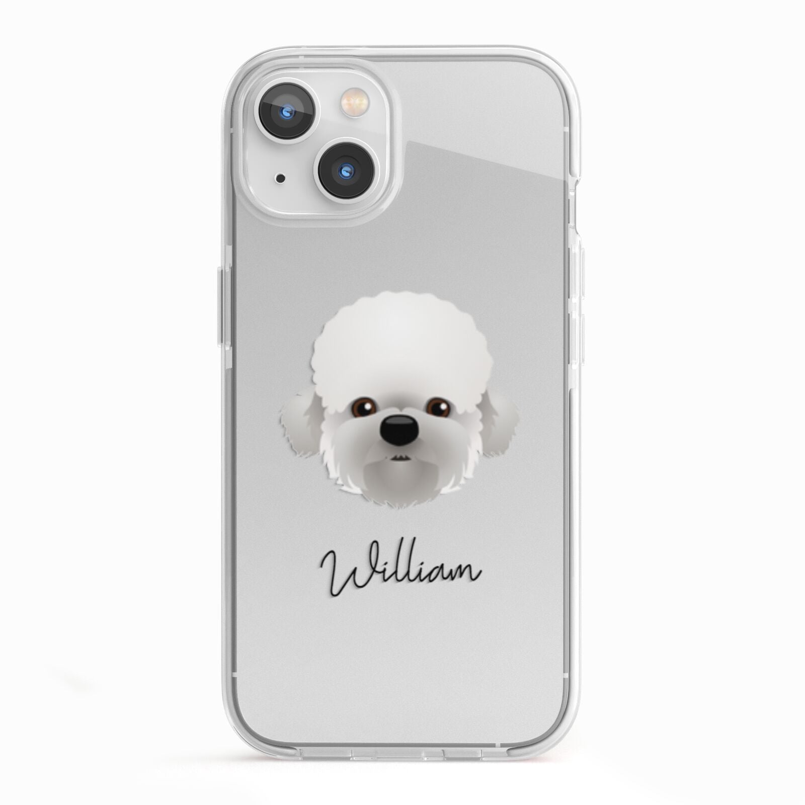 Dandie Dinmont Terrier Personalised iPhone 13 TPU Impact Case with White Edges