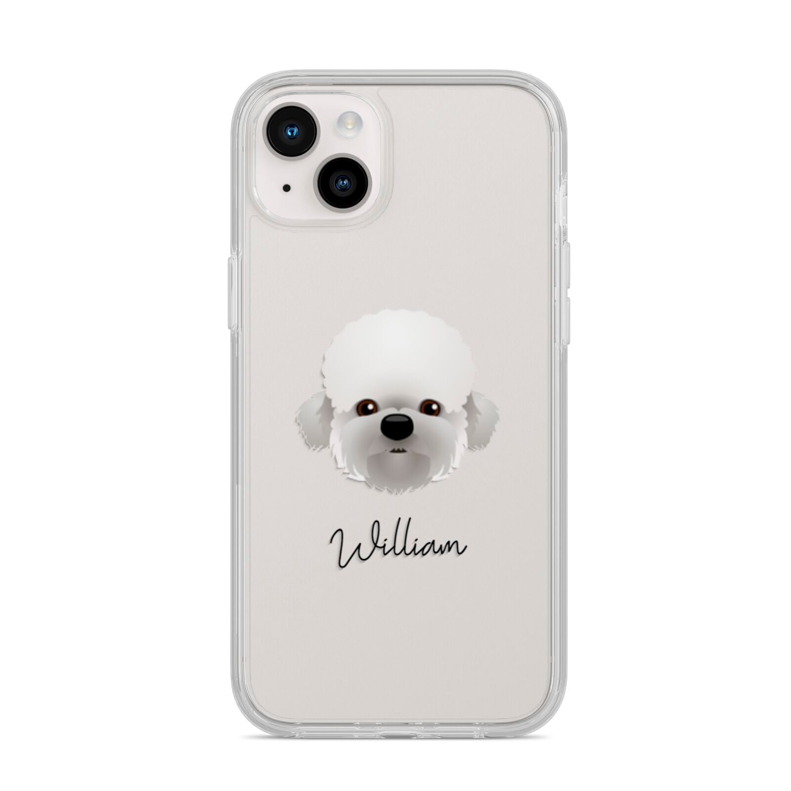 Dandie Dinmont Terrier Personalised iPhone 14 Plus Clear Tough Case Starlight