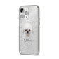 Dandie Dinmont Terrier Personalised iPhone 14 Pro Max Glitter Tough Case Silver Angled Image