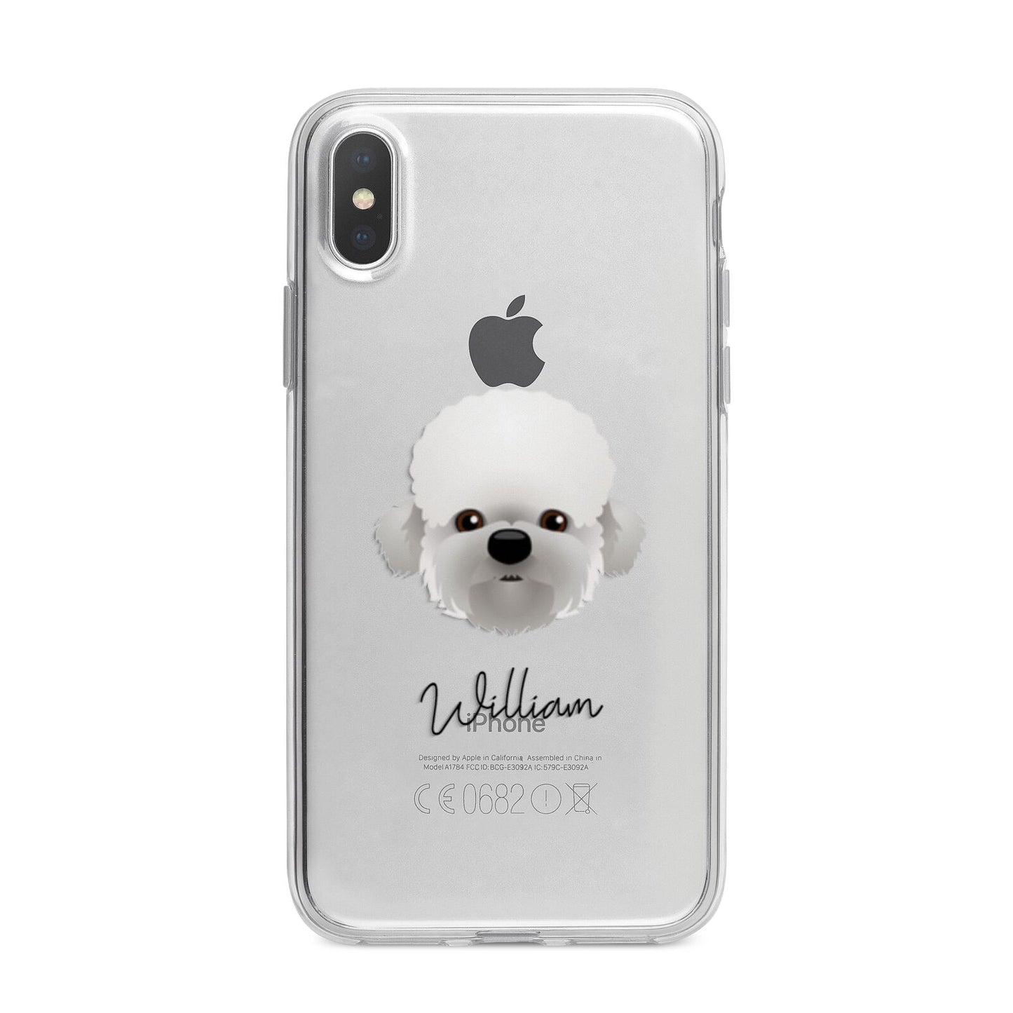 Dandie Dinmont Terrier Personalised iPhone X Bumper Case on Silver iPhone Alternative Image 1