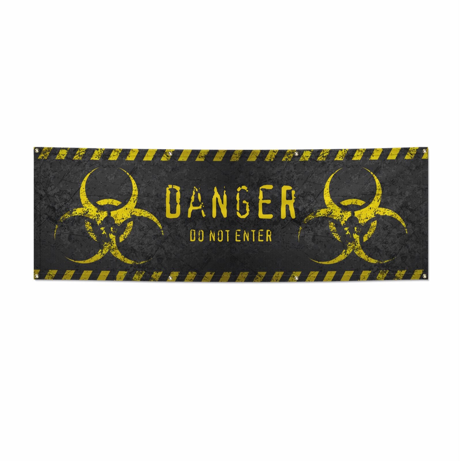 Danger Do Not Enter Biohazard 6x2 Vinly Banner with Grommets