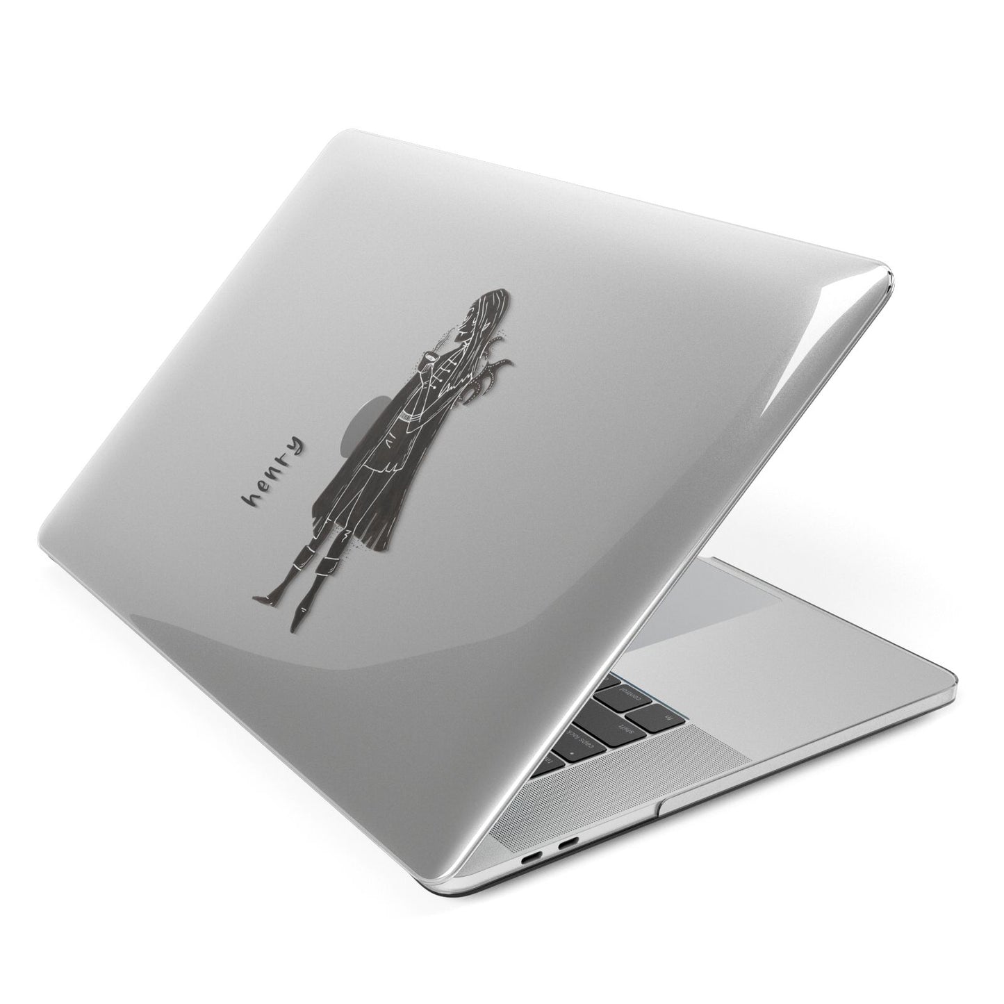 Dark Caped Vamp Apple MacBook Case Side View