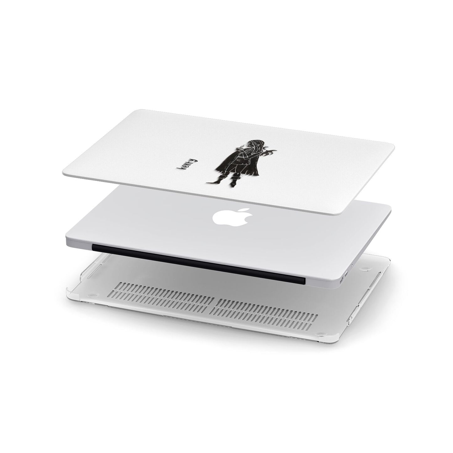 Dark Caped Vamp Apple MacBook Case in Detail