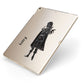 Dark Caped Vamp Apple iPad Case on Gold iPad Side View