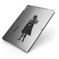 Dark Caped Vamp Apple iPad Case on Grey iPad Side View