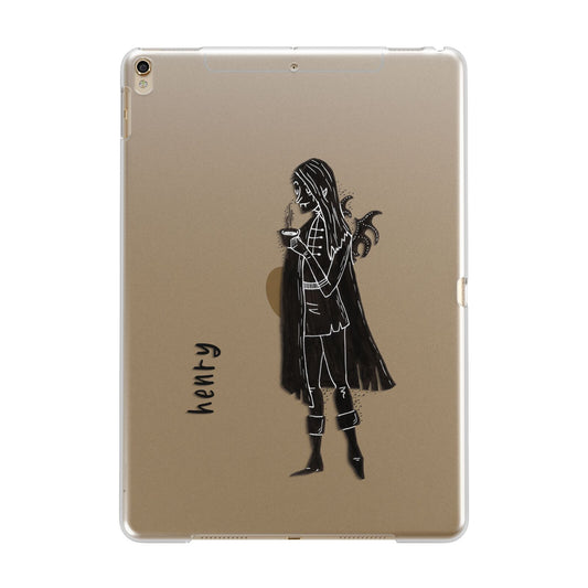 Dark Caped Vamp Apple iPad Gold Case
