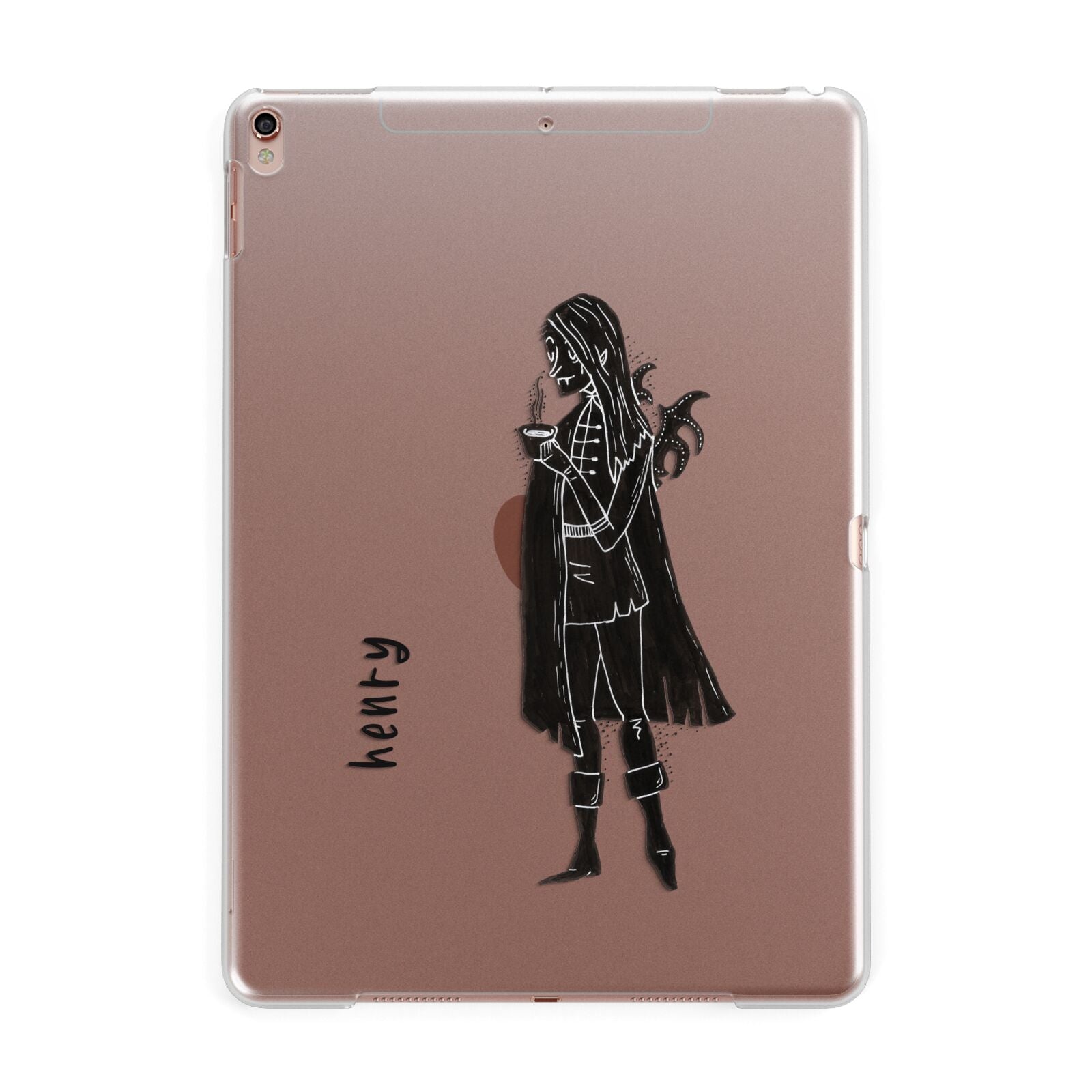 Dark Caped Vamp Apple iPad Rose Gold Case