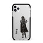 Dark Caped Vamp Apple iPhone 11 Pro Max in Silver with Black Impact Case