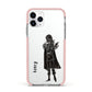 Dark Caped Vamp Apple iPhone 11 Pro in Silver with Pink Impact Case
