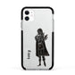 Dark Caped Vamp Apple iPhone 11 in White with Black Impact Case