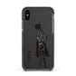 Dark Caped Vamp Apple iPhone Xs Impact Case Black Edge on Black Phone