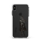 Dark Caped Vamp Apple iPhone Xs Max Impact Case White Edge on Black Phone
