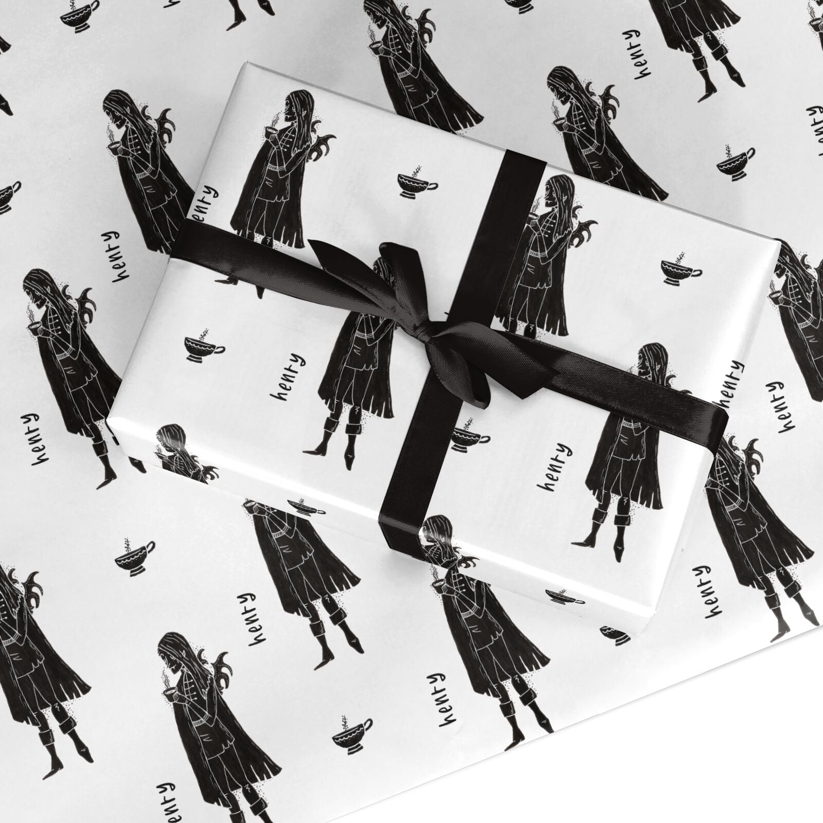 Dark Caped Vamp Custom Wrapping Paper