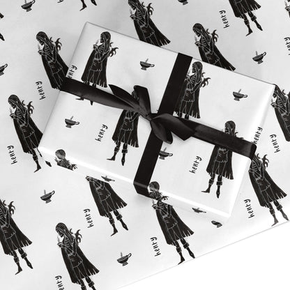 Dark Caped Vamp Custom Wrapping Paper