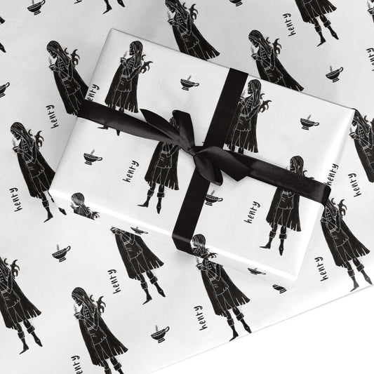 Dark Caped Vamp Custom Wrapping Paper