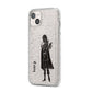 Dark Caped Vamp iPhone 14 Plus Glitter Tough Case Starlight Angled Image