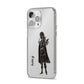 Dark Caped Vamp iPhone 14 Pro Max Clear Tough Case Silver Angled Image