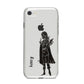 Dark Caped Vamp iPhone 8 Bumper Case on Silver iPhone