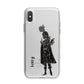 Dark Caped Vamp iPhone X Bumper Case on Silver iPhone Alternative Image 1