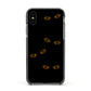 Darkness Eyes Apple iPhone Xs Impact Case Black Edge on Black Phone
