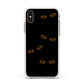 Darkness Eyes Apple iPhone Xs Impact Case White Edge on Gold Phone
