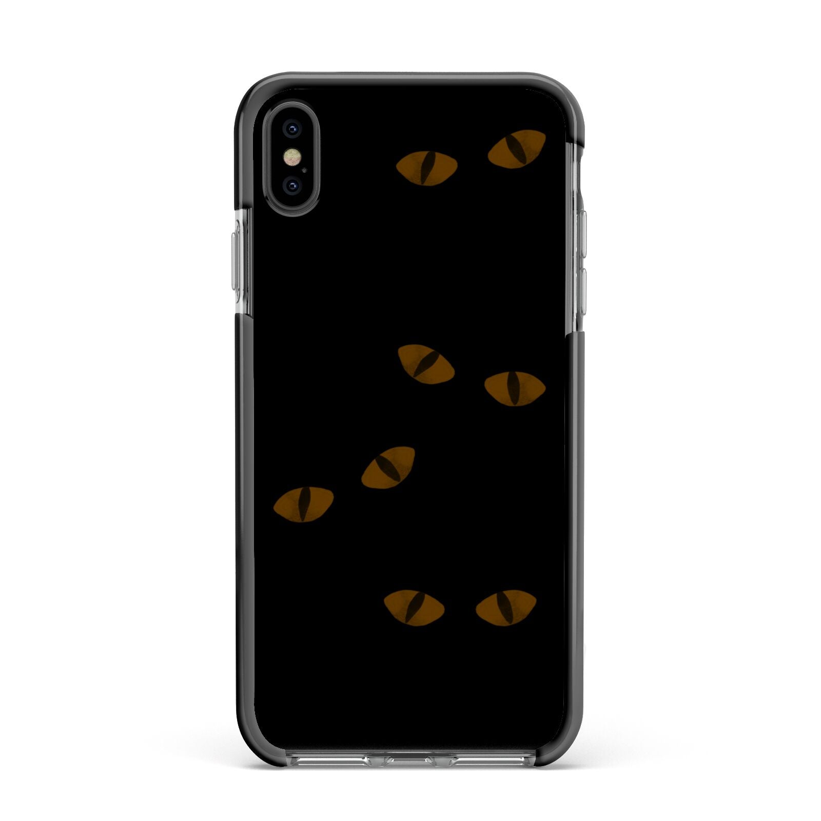 Darkness Eyes Apple iPhone Xs Max Impact Case Black Edge on Black Phone