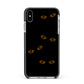 Darkness Eyes Apple iPhone Xs Max Impact Case Black Edge on Silver Phone