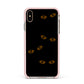 Darkness Eyes Apple iPhone Xs Max Impact Case Pink Edge on Gold Phone