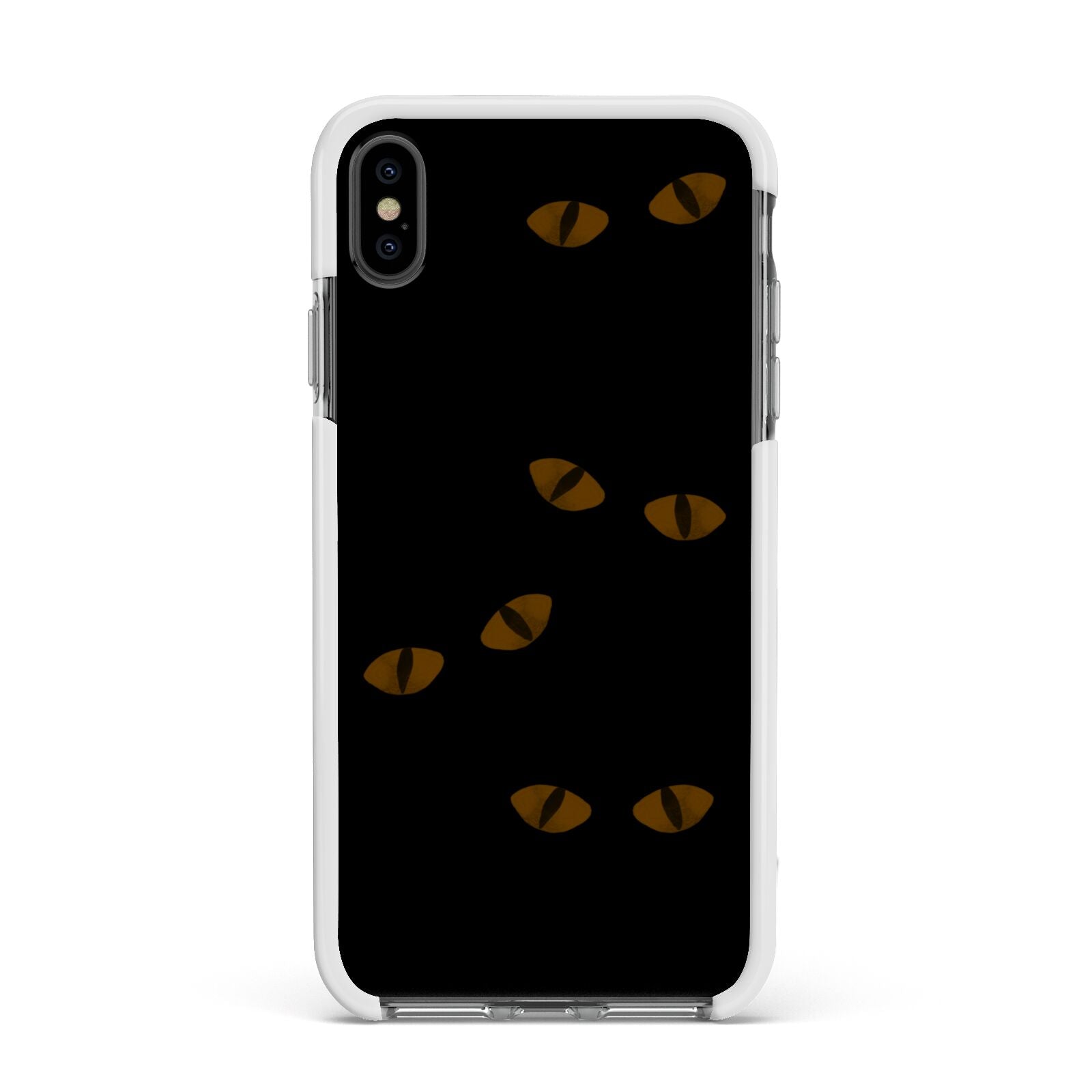 Darkness Eyes Apple iPhone Xs Max Impact Case White Edge on Black Phone