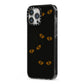 Darkness Eyes iPhone 13 Pro Max Black Impact Case Side Angle on Silver phone