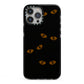 Darkness Eyes iPhone 13 Pro Max Black Impact Case on Silver phone