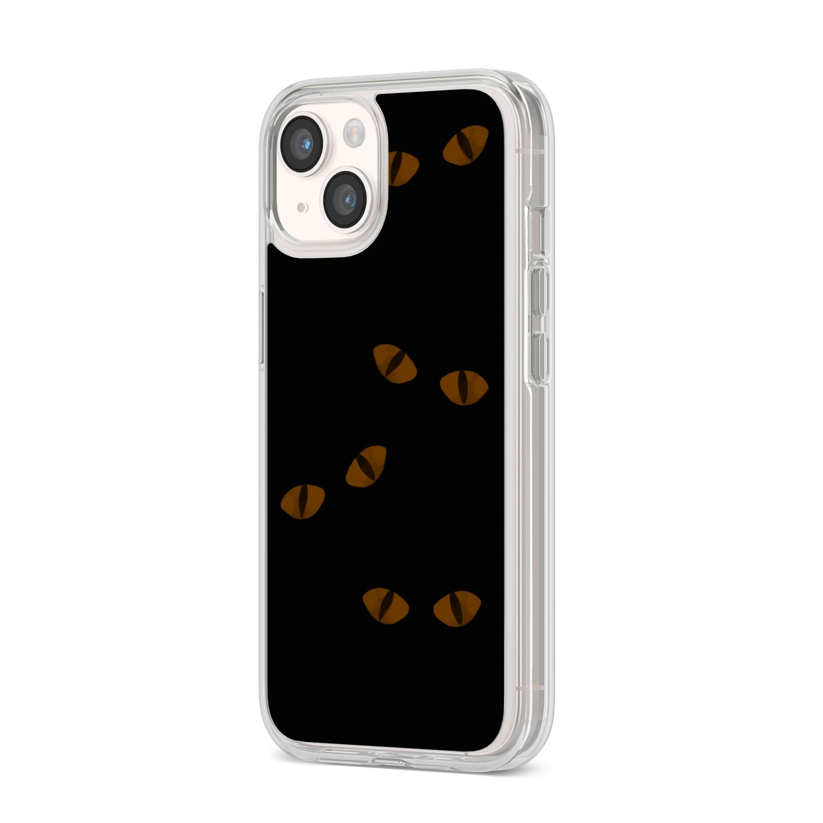 Darkness Eyes iPhone 14 Clear Tough Case Starlight Angled Image