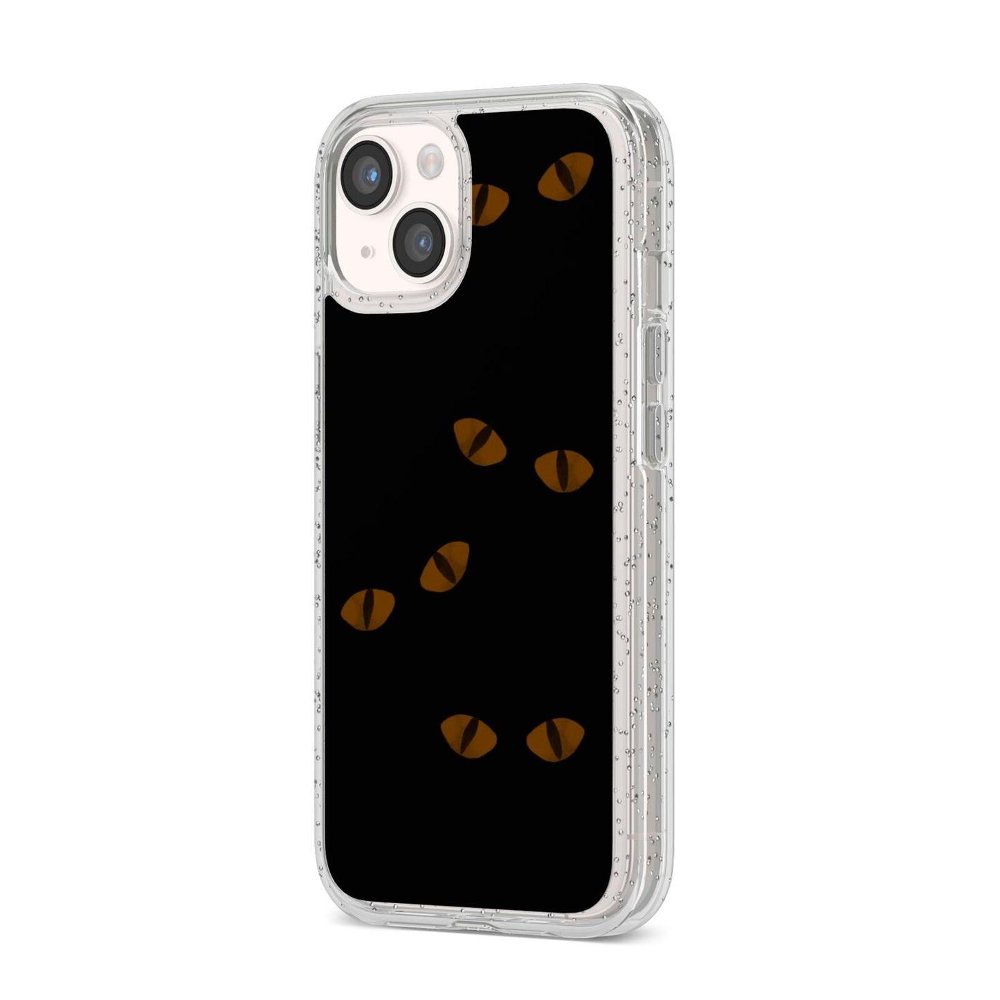 Darkness Eyes iPhone 14 Glitter Tough Case Starlight Angled Image