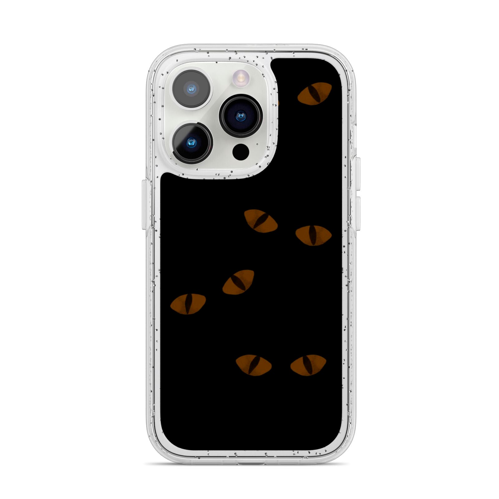 Darkness Eyes iPhone 14 Pro Glitter Tough Case Silver