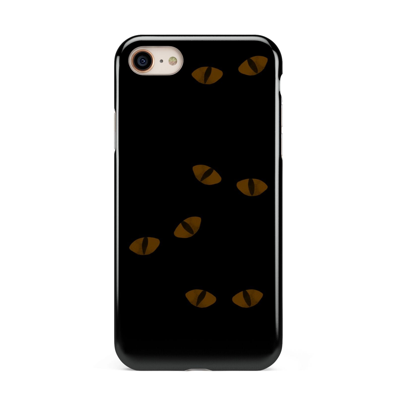 Darkness Eyes iPhone 8 3D Tough Case on Gold Phone
