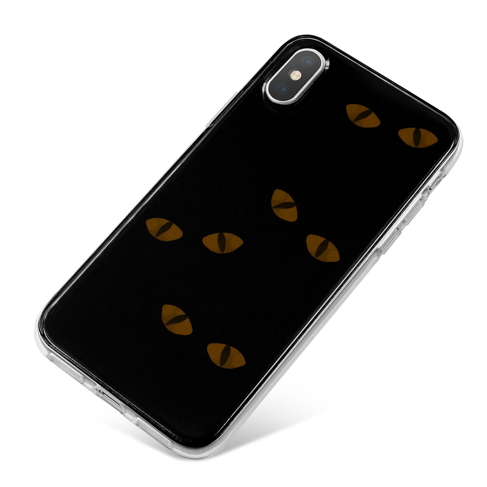 Darkness Eyes iPhone X Bumper Case on Silver iPhone