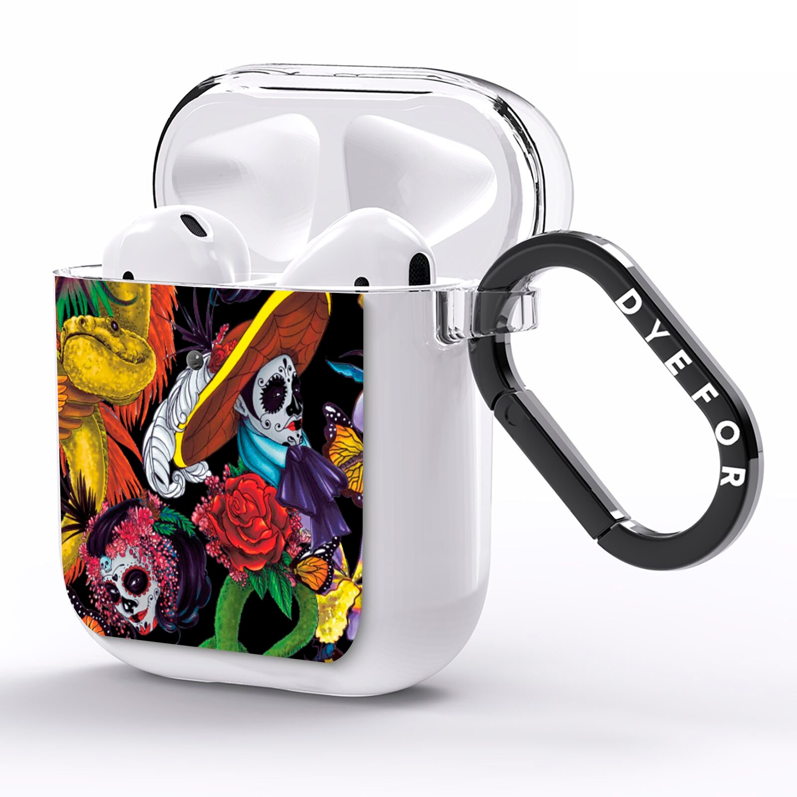 Day of the Dead AirPods Clear Case Side Image