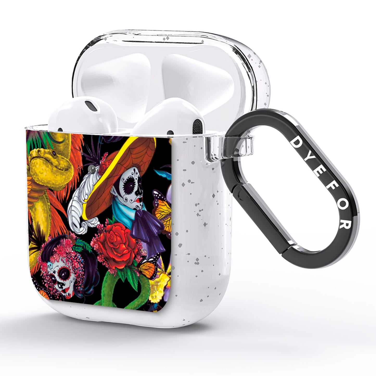 Day of the Dead AirPods Glitter Case Side Image