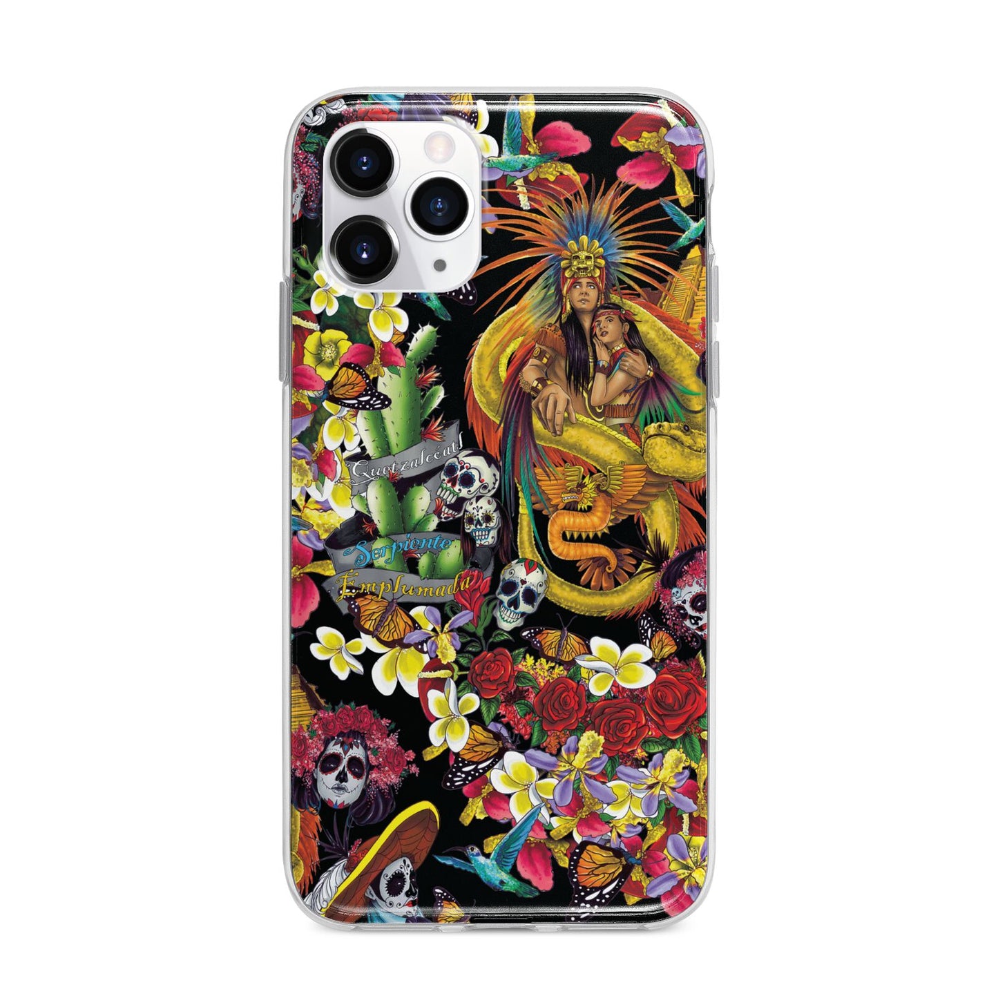 Day of the Dead Apple iPhone 11 Pro Max in Silver with Bumper Case